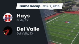 Recap: Hays  vs. Del Valle  2018