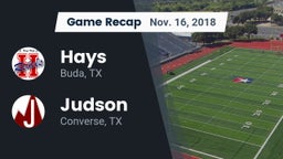 Recap: Hays  vs. Judson  2018