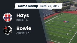 Recap: Hays  vs. Bowie  2019