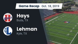 Recap: Hays  vs. Lehman  2019