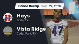 Recap: Hays  vs. Vista Ridge  2020