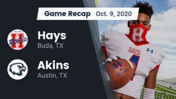 Recap: Hays  vs. Akins  2020