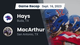 Recap: Hays  vs. MacArthur  2023