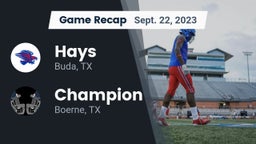 Recap: Hays  vs. Champion  2023