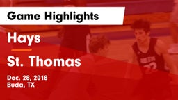 Hays  vs St. Thomas Game Highlights - Dec. 28, 2018