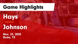 Hays  vs Johnson  Game Highlights - Nov. 23, 2020