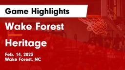 Wake Forest  vs Heritage Game Highlights - Feb. 14, 2023