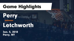 Perry  vs Letchworth  Game Highlights - Jan. 5, 2018