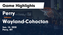 Perry  vs Wayland-Cohocton  Game Highlights - Jan. 14, 2020