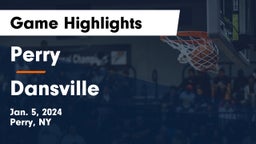 Perry  vs Dansville  Game Highlights - Jan. 5, 2024
