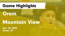 Orem  vs Mountain View  Game Highlights - Jan. 25, 2023