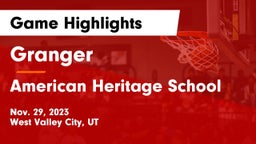 Granger  vs American Heritage School Game Highlights - Nov. 29, 2023