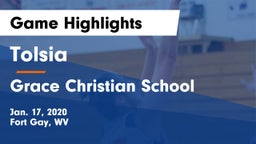 Tolsia  vs Grace Christian School Game Highlights - Jan. 17, 2020