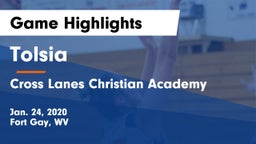 Tolsia  vs Cross Lanes Christian Academy Game Highlights - Jan. 24, 2020