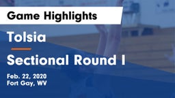 Tolsia  vs Sectional Round I Game Highlights - Feb. 22, 2020