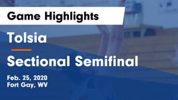 Tolsia  vs Sectional Semifinal Game Highlights - Feb. 25, 2020