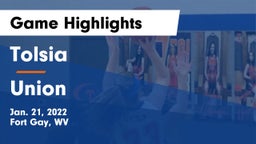 Tolsia  vs Union  Game Highlights - Jan. 21, 2022