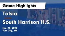 Tolsia  vs South Harrison H.S. Game Highlights - Jan. 15, 2022