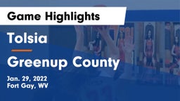 Tolsia  vs Greenup County  Game Highlights - Jan. 29, 2022
