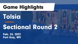 Tolsia  vs Sectional Round 2 Game Highlights - Feb. 24, 2022