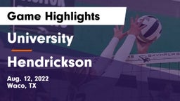 University  vs Hendrickson  Game Highlights - Aug. 12, 2022