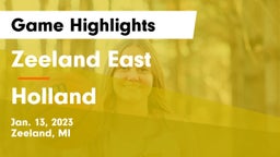 Zeeland East  vs Holland  Game Highlights - Jan. 13, 2023