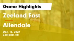 Zeeland East  vs Allendale  Game Highlights - Dec. 16, 2022