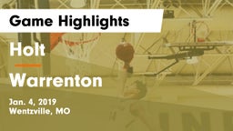 Holt  vs Warrenton  Game Highlights - Jan. 4, 2019