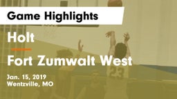 Holt  vs Fort Zumwalt West  Game Highlights - Jan. 15, 2019