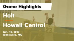 Holt  vs Howell Central  Game Highlights - Jan. 18, 2019