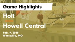 Holt  vs Howell Central  Game Highlights - Feb. 9, 2019