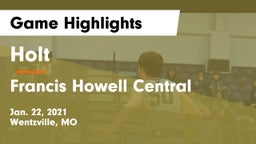 Holt  vs Francis Howell Central  Game Highlights - Jan. 22, 2021