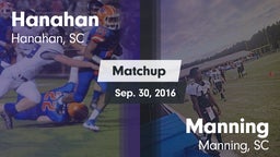 Matchup: Hanahan  vs. Manning  2016