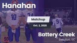 Matchup: Hanahan  vs. Battery Creek  2020