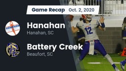 Recap: Hanahan  vs. Battery Creek  2020