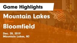 Mountain Lakes  vs Bloomfield  Game Highlights - Dec. 28, 2019