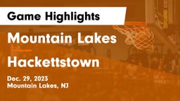 Mountain Lakes  vs Hackettstown  Game Highlights - Dec. 29, 2023