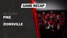 Recap: Pike  vs. Zionsville  2016