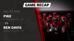 Recap: Pike  vs. Ben Davis  2016