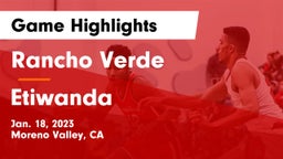 Rancho Verde  vs Etiwanda  Game Highlights - Jan. 18, 2023