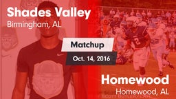 Matchup: Shades Valley High vs. Homewood  2016