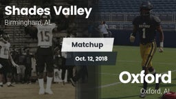 Matchup: Shades Valley High vs. Oxford  2018