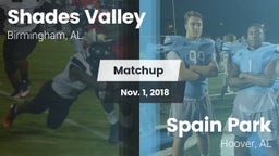 Matchup: Shades Valley High vs. Spain Park  2018