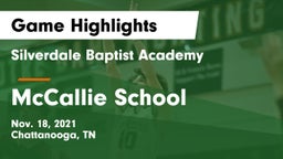 Silverdale Baptist Academy vs McCallie School Game Highlights - Nov. 18, 2021