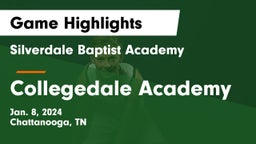 Silverdale Baptist Academy vs Collegedale Academy Game Highlights - Jan. 8, 2024