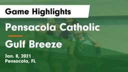 Pensacola Catholic  vs Gulf Breeze  Game Highlights - Jan. 8, 2021