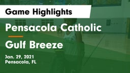 Pensacola Catholic  vs Gulf Breeze  Game Highlights - Jan. 29, 2021