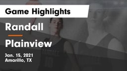 Randall  vs Plainview  Game Highlights - Jan. 15, 2021