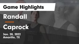 Randall  vs Caprock  Game Highlights - Jan. 28, 2022