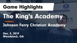 The King's Academy vs Johnson Ferry Christian Academy Game Highlights - Dec. 5, 2019